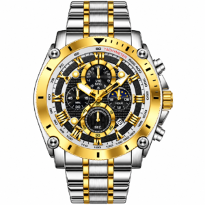 two tone gold and silver chronograph watch